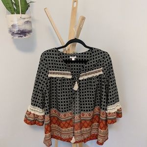 ❤️ boho open tunic